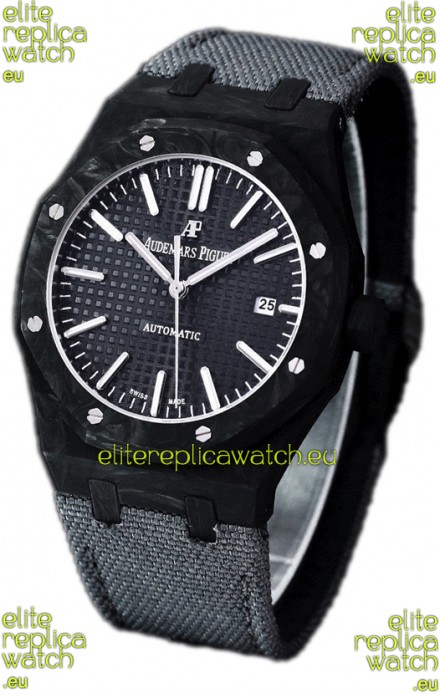 Audemars Piguet Royal Oak Ref.15400 Forged Carbon Casing Watch Black Dial in 1:1 Mirror Replica