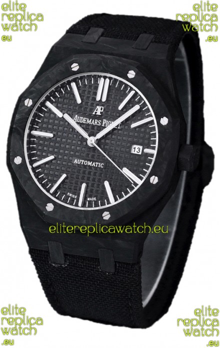 Audemars Piguet Royal Oak Ref.15400 Forged Carbon Casing Watch Black Dial in 1:1 Mirror Replica