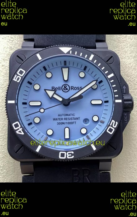 Bell & Ross BR03-92 Divers Edition PVD Coated 1:1 Mirror Replica Blue Dial