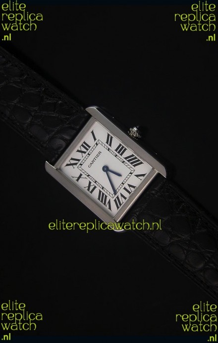 Cartier Tank Solo Swiss Quartz Leather Strap Mid Size 28MM Wide