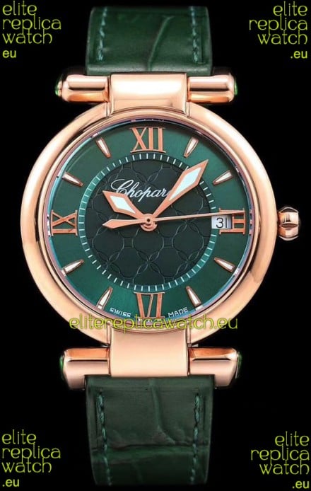 Chopard Imperiale White Dial Swiss Automatic Replica Watch in Rose Gold Case 904L Steel 