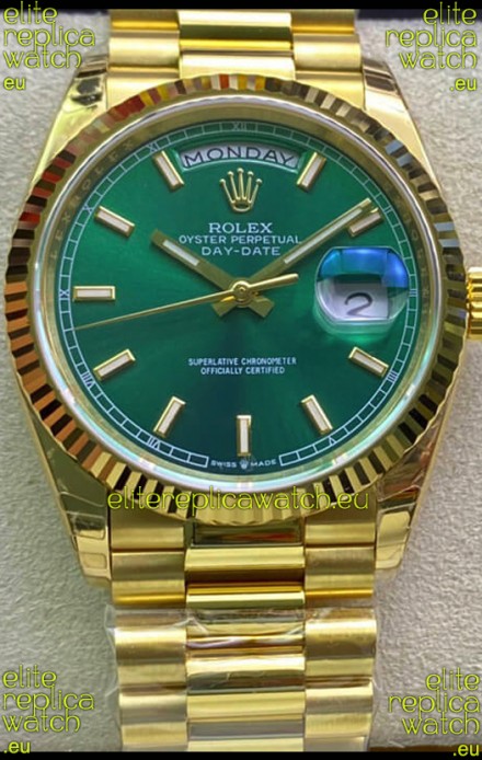 Rolex Day Date 118238 Presidential 18K Yellow Gold Watch 36MM - Green Dial 1:1 Mirror Quality