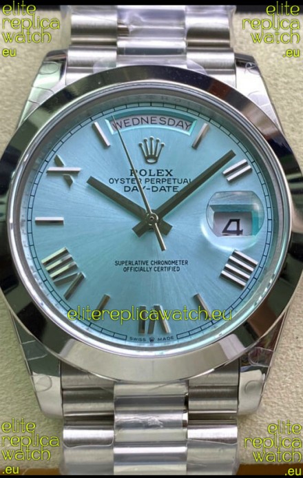 Rolex Day Date Presidential M228206-0044 904L Steel 40MM - Arabic ICE BLUE Dial 1:1 Mirror Quality Watch