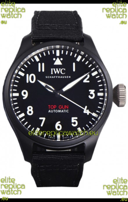 IWC Big Pilot's IW326906 Top Gun Edition 43MM Black Nylon Strap Ceramic Swiss Replica 