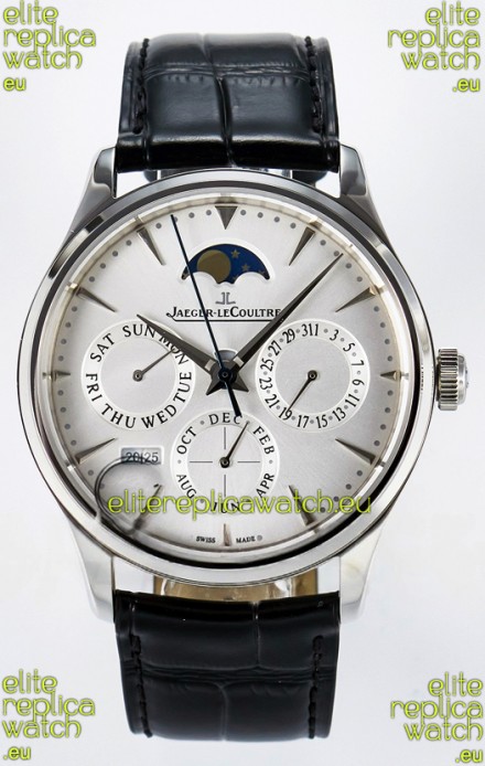 Jaeger LeCoultre Super Clone Master Ultra Thin Perpetual Calendar White Dial Watch