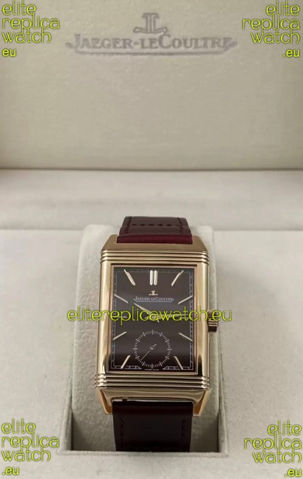 Jaeger-LeCoultre Reverso DuoFace Rose Gold Casing Watch Red Dial in Swiss Automatic Movement