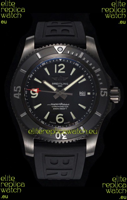 Breitling Superocean Automatic 46 Black Steel - Black Dial in DLC Coated Casing 