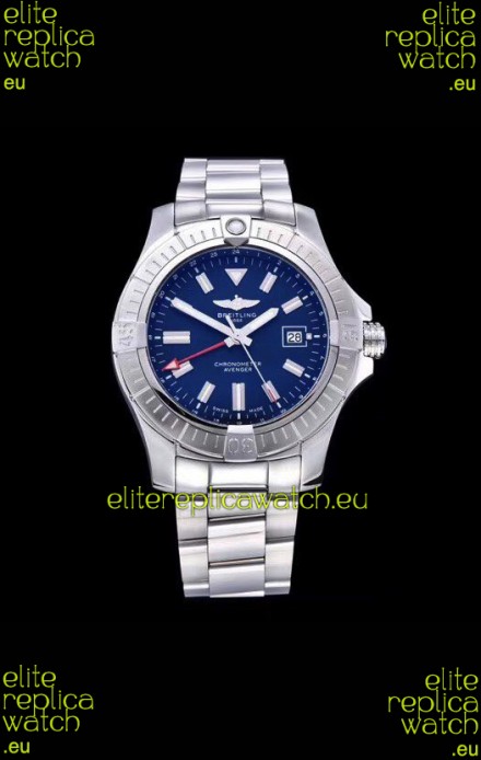 Breitling Avenger 43 Automatic Blue Dial Steel Strap 1:1 Mirror Swiss Replica Watch 