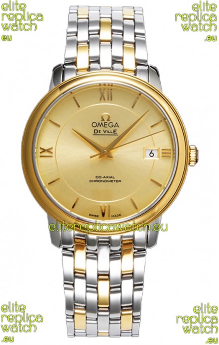 Omega De Ville Co-Axial Chronometer 36.8MM Swiss Replica Watch in Two Tone Casing
