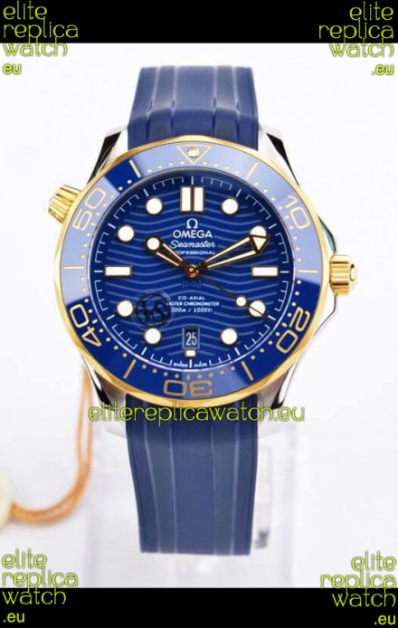 Omega Seamaster 300M Co-Axial Master Chronometer Blue Dial Two Tone Casing 1:1 Mirror Replica