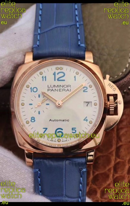 Panerai Luminor DUE PAM756 Edition 1:1 Mirror Swiss Replica Watch in Rose Gold Casing 42MM