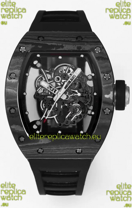 Richard Mille RM055 Black Carbon Casing 1:1 Superclone Genuine Tourbillon Watch 