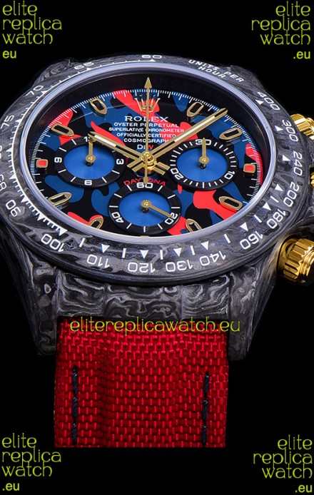 Rolex Daytona DiW Edition Multicolored Dial Edition Forged Cabon Casing 1:1 Mirror Replica