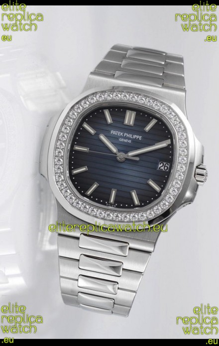 Patek Philippe Nautilus 5711 Swiss Replica Watch - 1:1 Mirror Quality with Diamonds Bezel