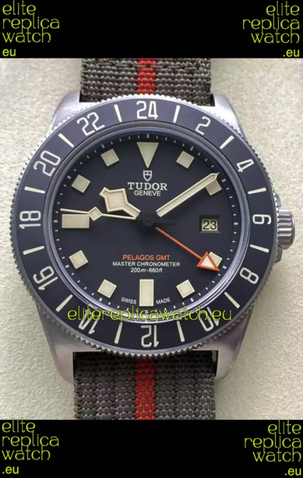 Tudor Pelagos FXD GMT Titanium Casing 1:1 Mirror Replica Black Dial in Green Nato Strap