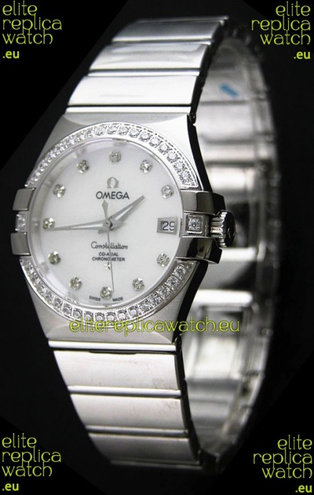 Omega Constellation Mens Swiss Automatic Watch in Steel Casing -- 1:1 Mirror Replica 