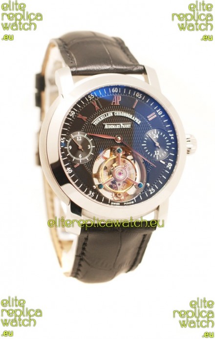 Audemars Piguet Jules Audemars Tourbillon Chronograph Swiss Watch in Black