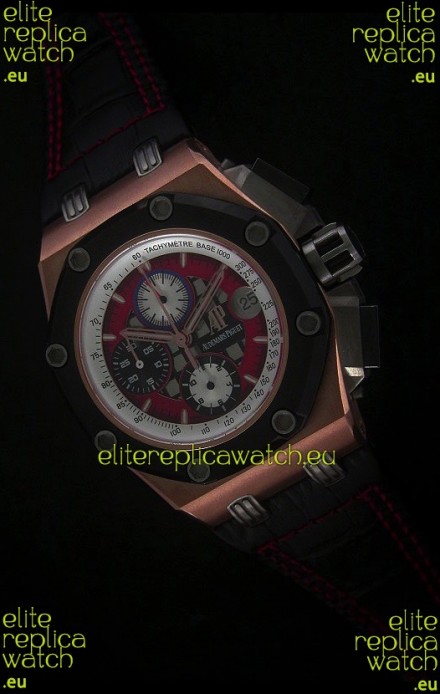 Audemars Piguet Royal Oak Offshore Rubens Barrichello Pink Gold Watch - Secs hand 12 O clock