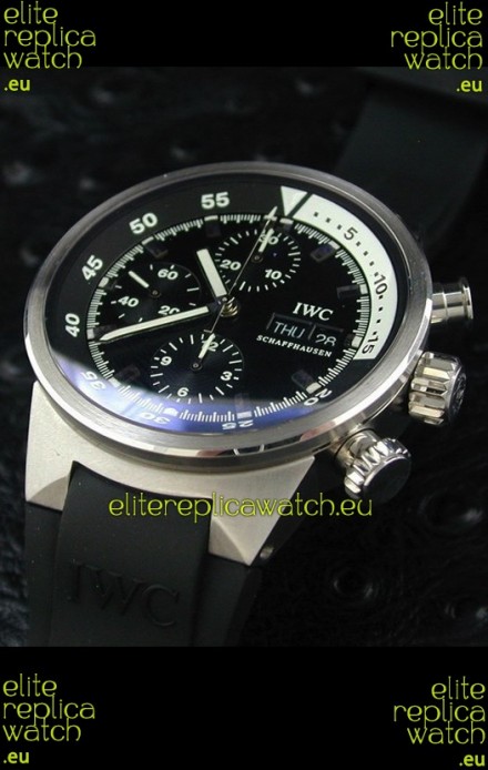 IWC Aquatimer Chrono Automatic Swiss Watch in Black Dial