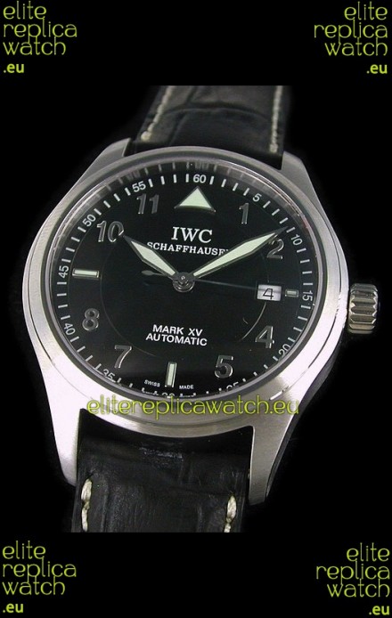 IWC Pilot MARK-XV Swiss Replica Watch in Black