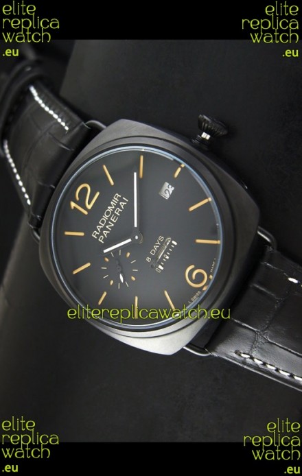 Panerai Radiomir 8 Days Japanese Replica Watch in PVD Casing