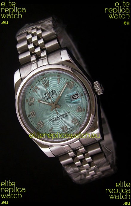 Rolex Datejust Mens Japanese Replica Watch in Light Blue Dial