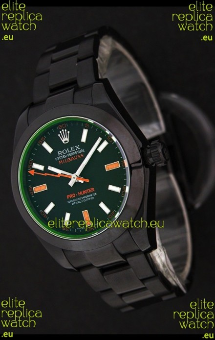 Rolex Pro-Hunter Milgauss Swiss Replica PVD Watch