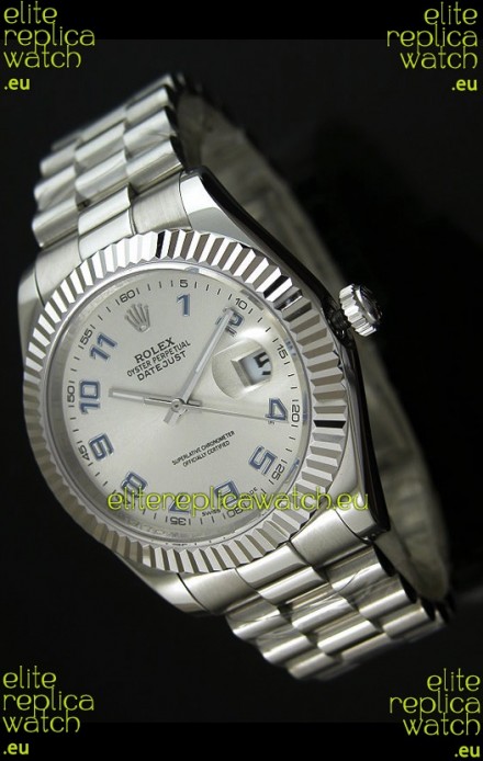 Rolex Replica Datejust Mens Japanese Watch in Arabic Numerals Dial - 41MM