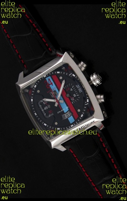 Tag Heuer Monaco Twenty Four Concept Chronograph Watch in Black Dial
