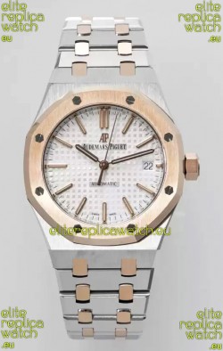 Audemars Piguet Royal Oak 37MM Two Tone White Dial Watch in 3120 Movement - 1:1 Mirror Replica