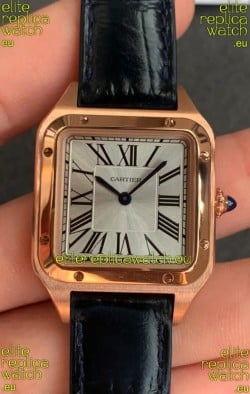 Cartier Santos Dumont 1:1 Mirror Swiss Replica Watch in Rose Gold Casing 38MM