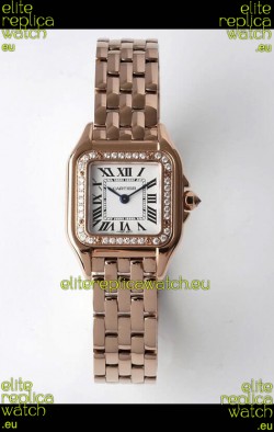 Cartier PANTHERE Edition 22MM 1:1 Mirror Quality Swiss Replica Watch in White Dial - Diamonds Bezel