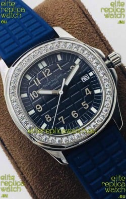 Patek Philippe Aquanaut 5067A Swiss Replica Watch in Stainless Steel Diamonds Bezel 35MM