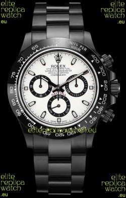Rolex Daytona Blaken 1:1 Swiss Mirror Replica White Dial Cal.4130 Movement (WITH BOX) 