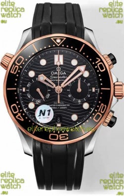 Omega Seamaster Co-Axial Master Chronograph Two Tone Black Dial 44MM 1:1 Mirror Replica