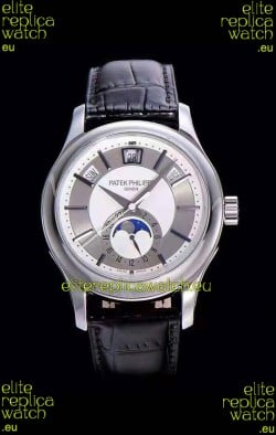 Patek Philippe 5205-001 Complications MoonPhase 1:1 Mirror Swiss Replica Watch Steel Grey Dial