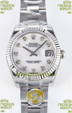 Rolex Super Clone Datejust ETA 2688 Movement 31MM Stainless Steel Pearl Dial Watch 