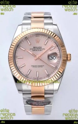Rolex Datejust Cal.3235 Movement 1:1 Mirror Replica 904L Steel 41MM Two Tone Rose Gold Casing