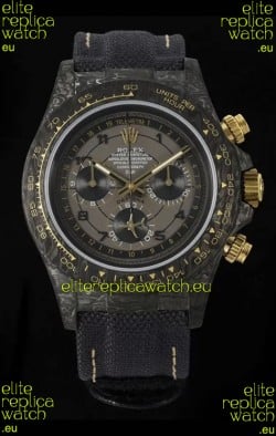 Rolex Daytona Super Clone Watch in Grey Dial Grey Carbon Casing 1:1 Mirror Replica