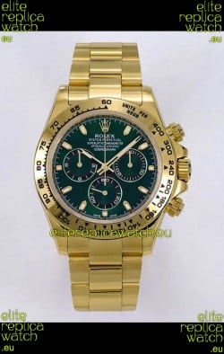 Rolex Daytona John Mayer Super Clone 116508 Yellow Gold Green Dial Cal.4130 Movement Swiss Replica