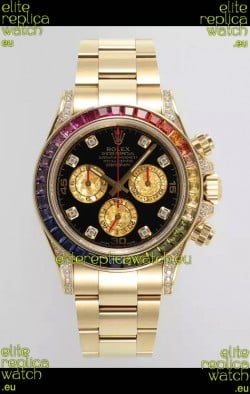 Rolex Cosmograph Daytona 116598BROW Yellow Gold Original Cal.4130 Movement 