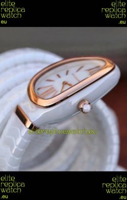 Bvlgari Serpenti Edition White Ceramic Replica Watch in 1:1 Mirror Quality 