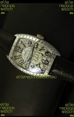 Franck Muller Casablanca Iron Croco Watch in Steel Case