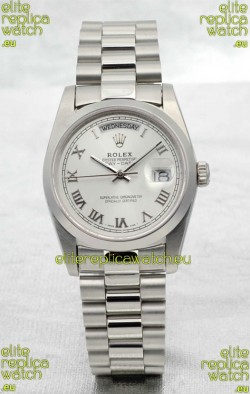 Rolex Day Date Silver Swiss Replica Watch
