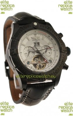 Breitling Chronometre Tourbillon Japanese Replica Watch in White Dial