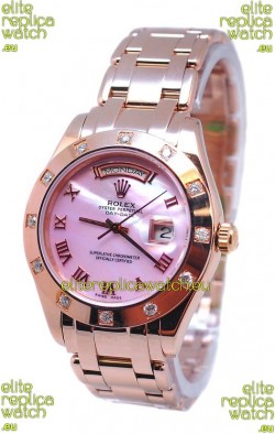 Rolex Day Date Pink Mother of Pearl Swiss Replica Watch