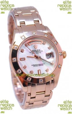 Rolex Day Date White Mother of Pearl Swiss Replica Watch