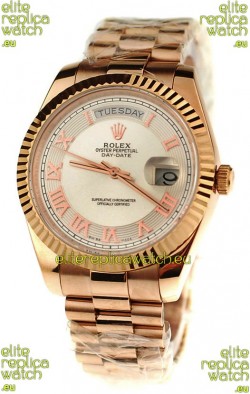 Rolex Day Date Pink Gold Swiss Replica Watch