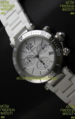 Cartier Pasha de Ladies Replica Watch in White Dial