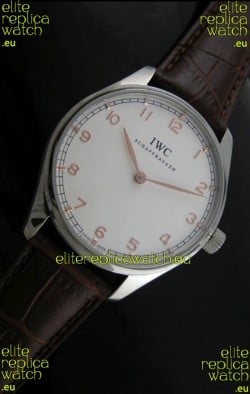 IWC Schaffhausen Japanese Replica Watch in White Dial